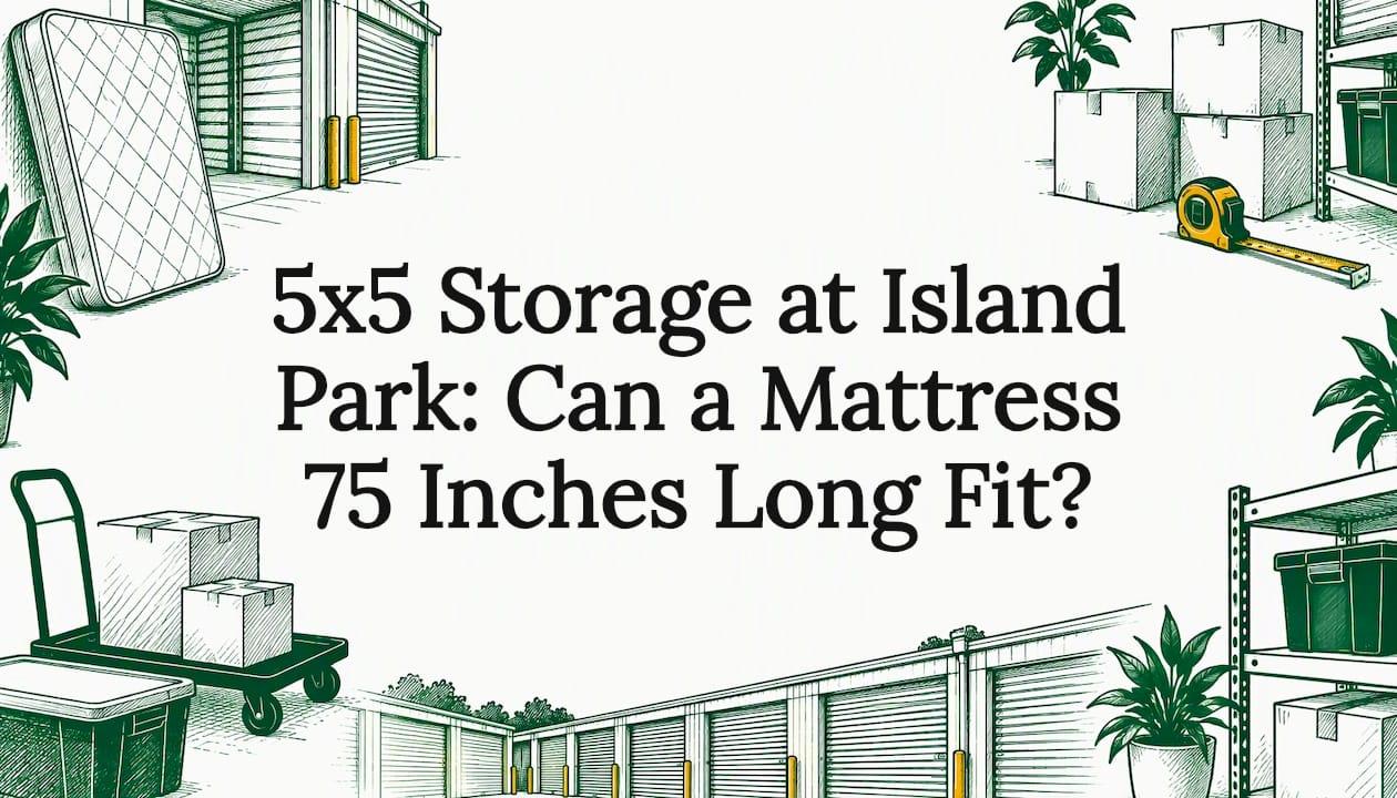 5x5 Storage at Island Park: Can a Mattress 75 Inches Long Fit?